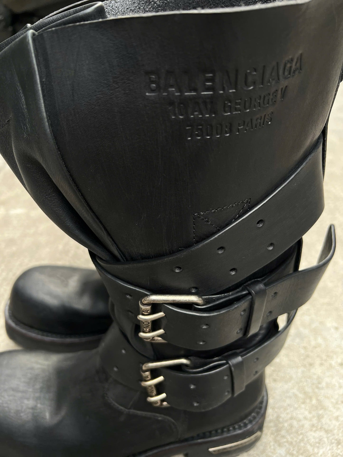 BALENCIAGA VENOM LEATHER COMBAT BOOTS