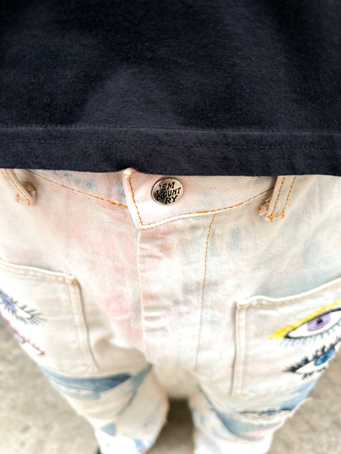 KAPITAL KOUNTRY 14oz "Crazy Dixie" Tie-Dye Flare Pants