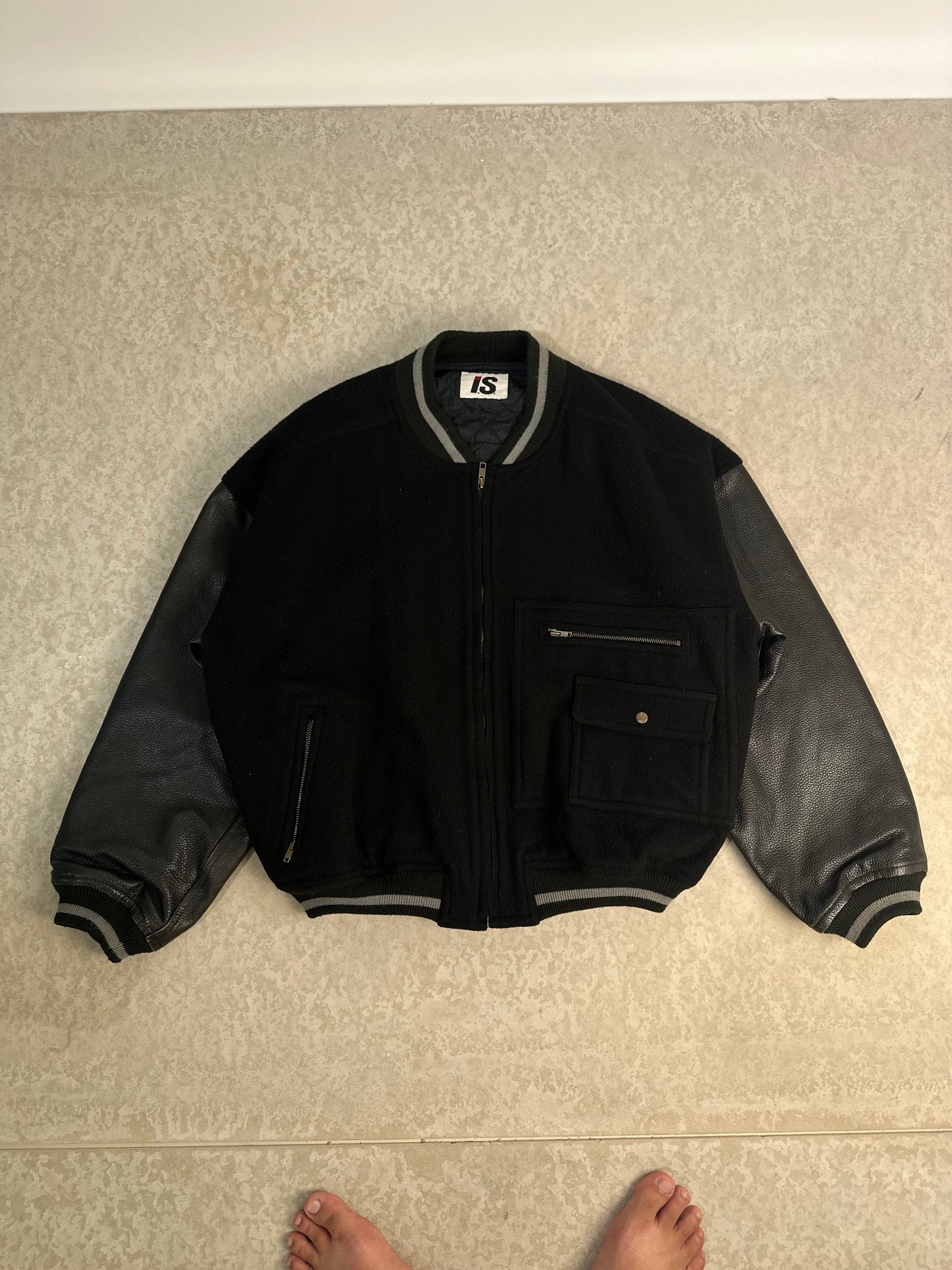 Issey Miyake I.S. Sport Wool & Lambskin Bomber 🐐