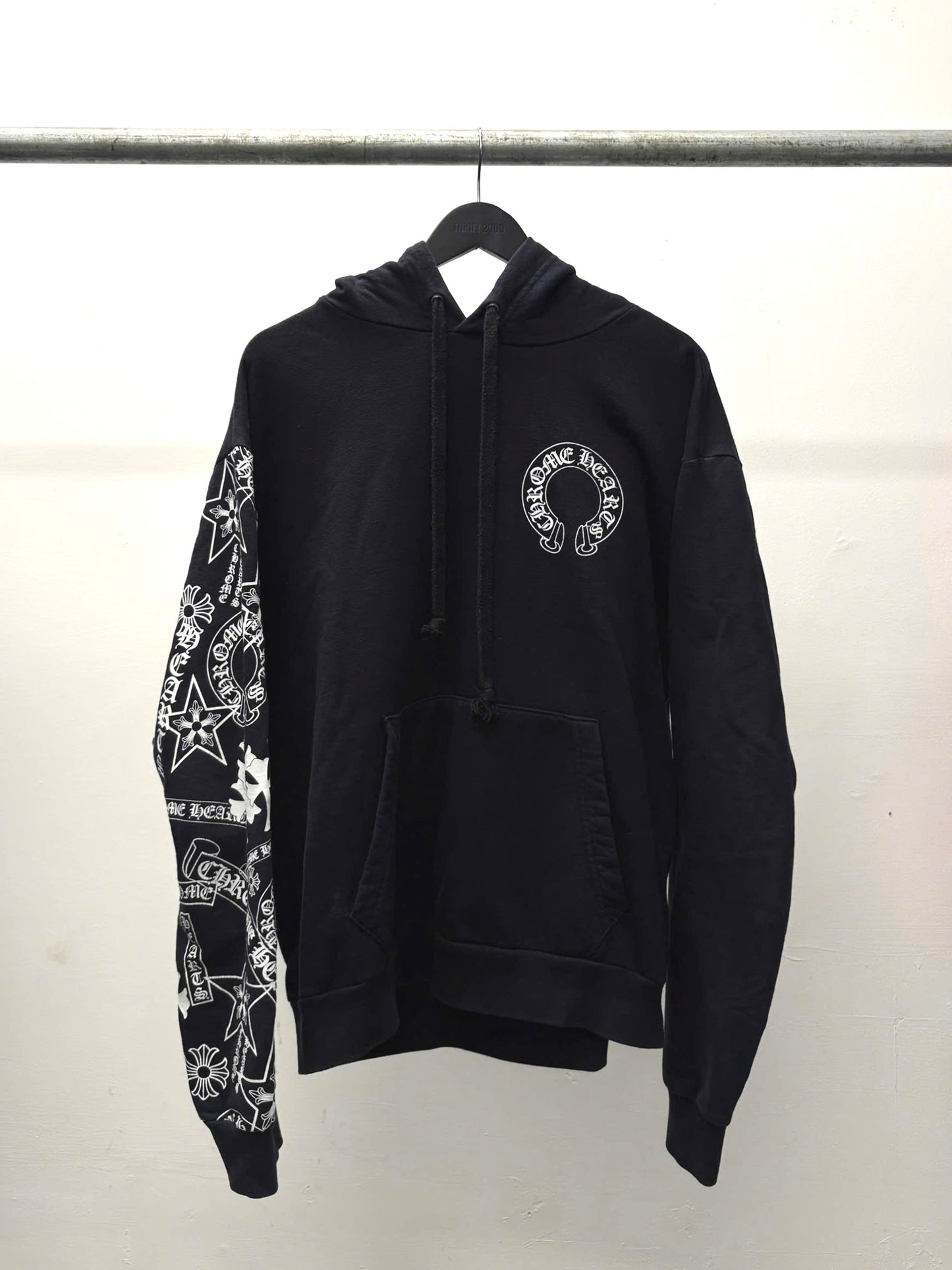 CHROME HEARTS HORSHOES MULTILOGO SLEEVE HOODIE