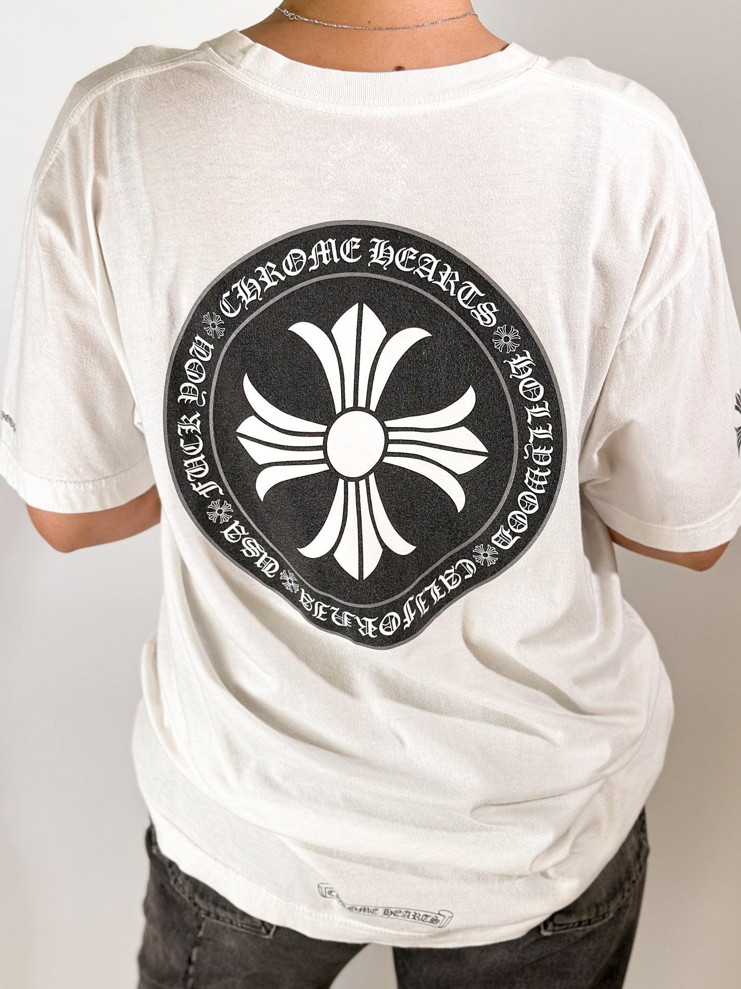 Chrome Hearts Big Cross "FCK YOU" Vintage Tee ⚔️