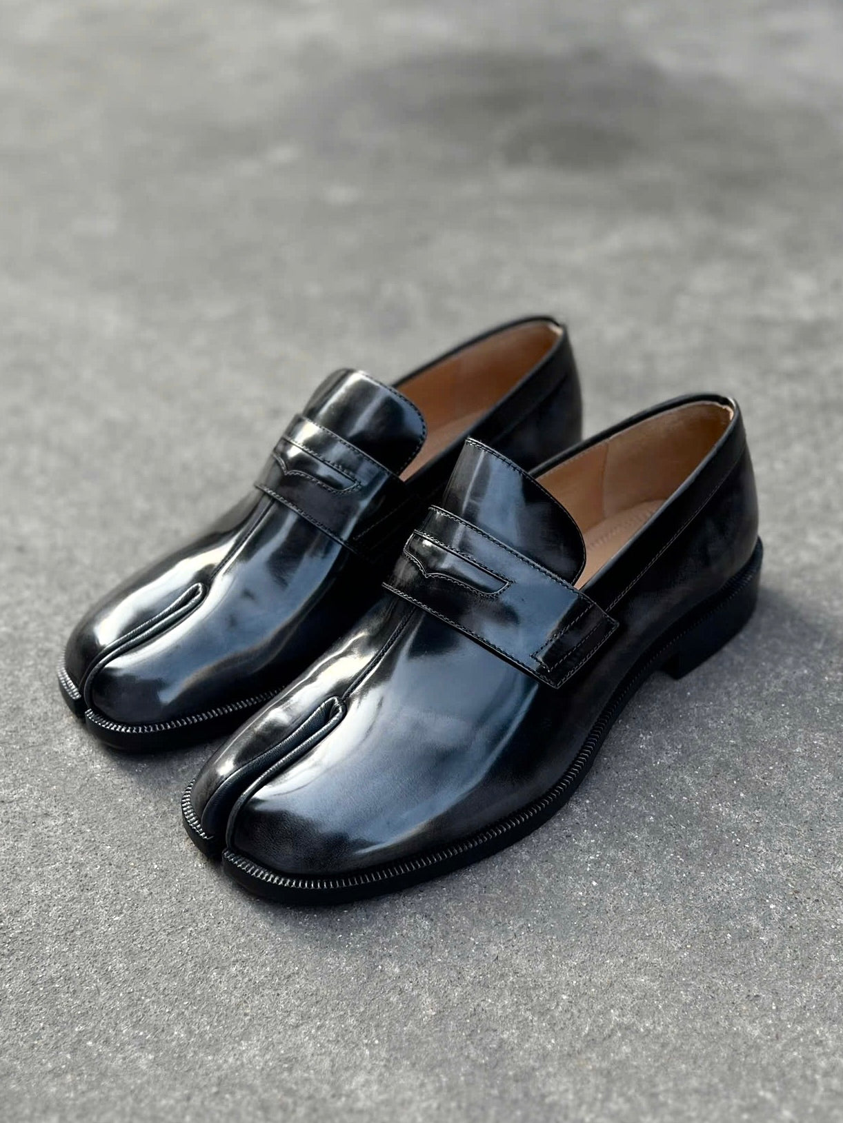 Maison Margiela Tabi Penny Loafer "Brushed Smoke"