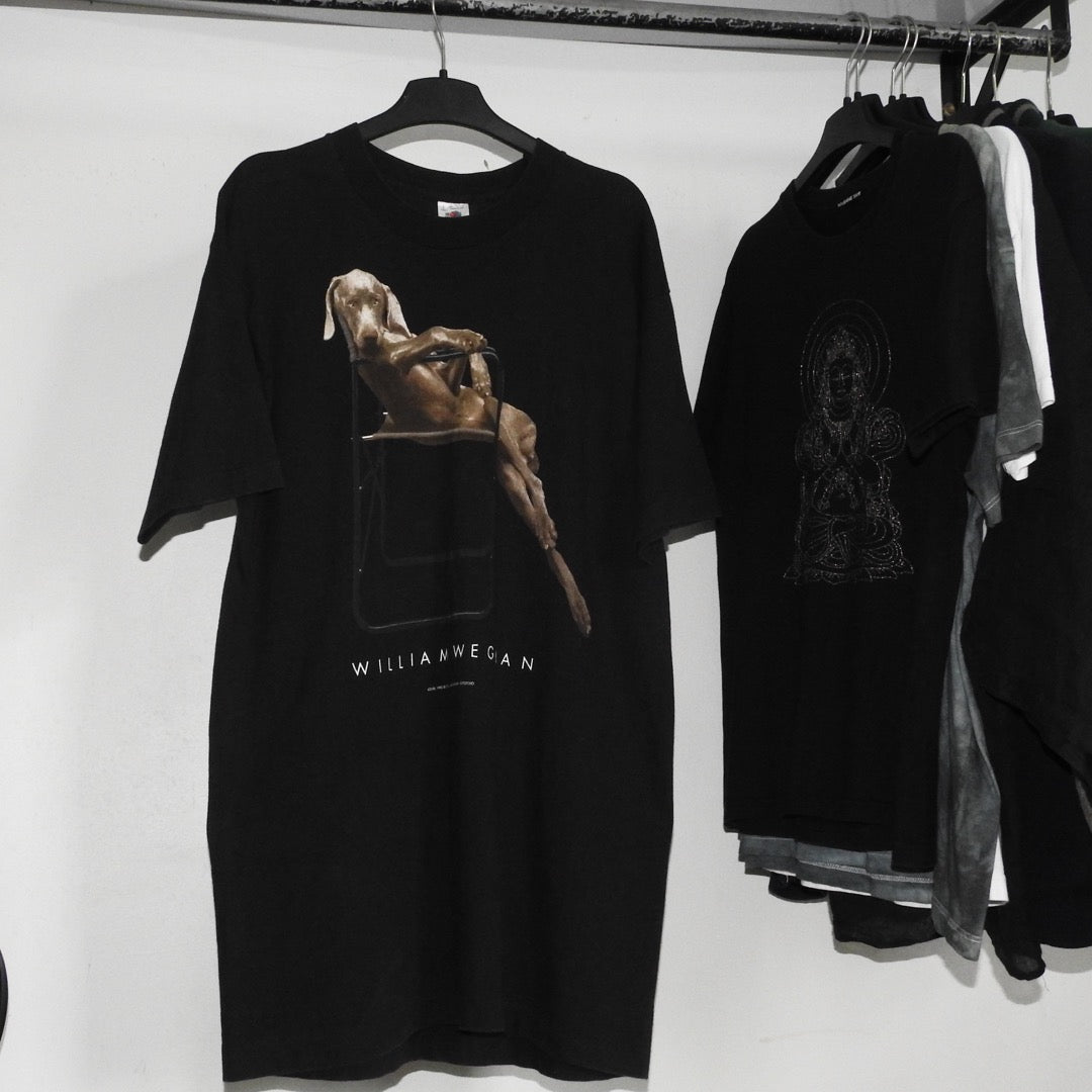 William Wegman — “Dog on Chair” Tee 90s Vintage