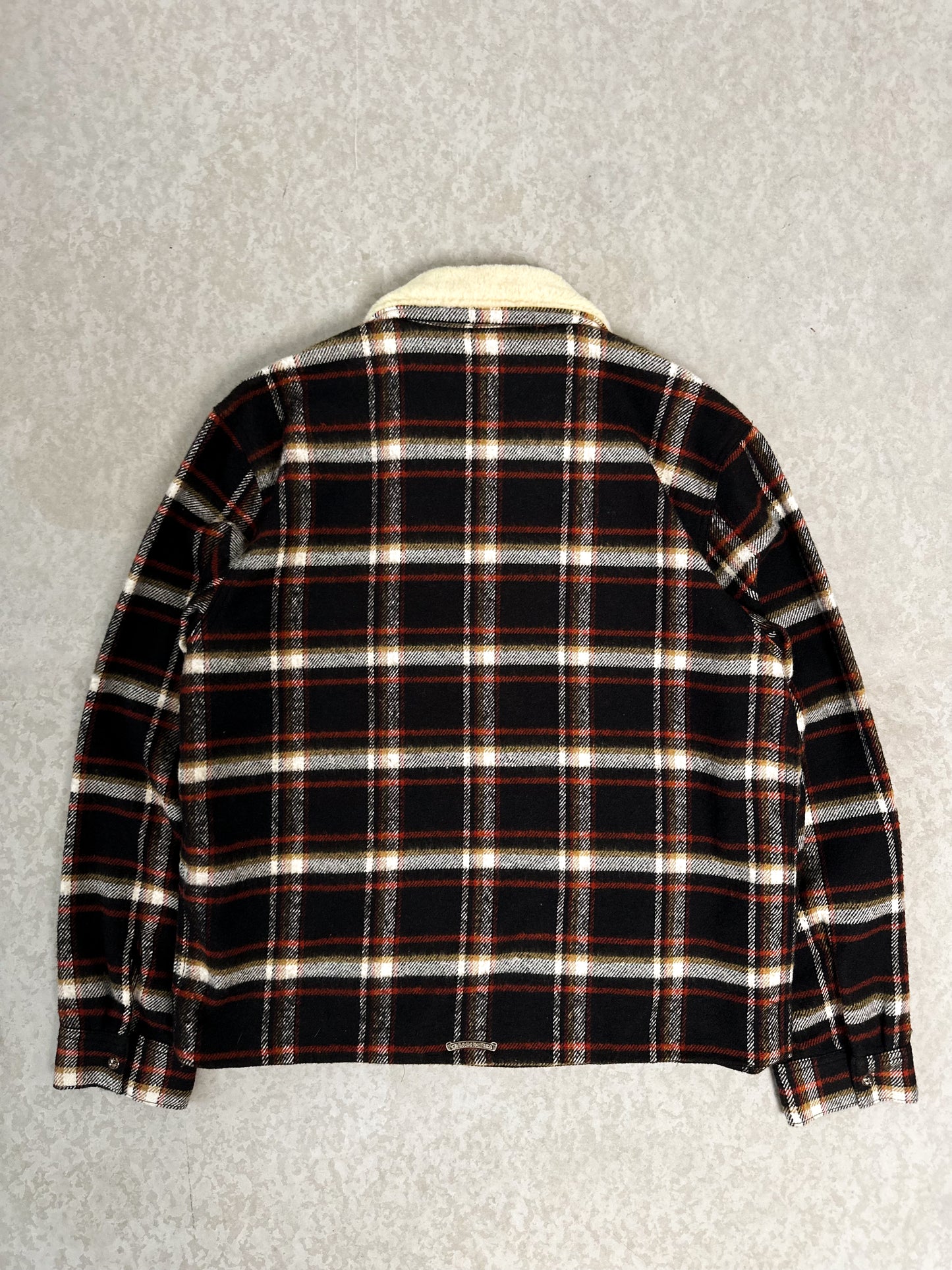 CHROME HEARTS PLAID FLANNEL FUR JACKET
