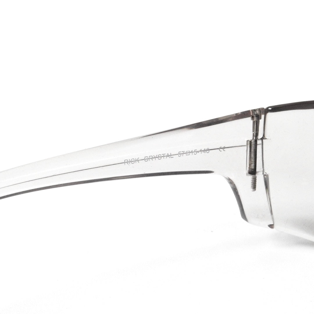 RICK OWENS RECTANGULAR FRAME RICK CRYSTAL SUNGLASSES