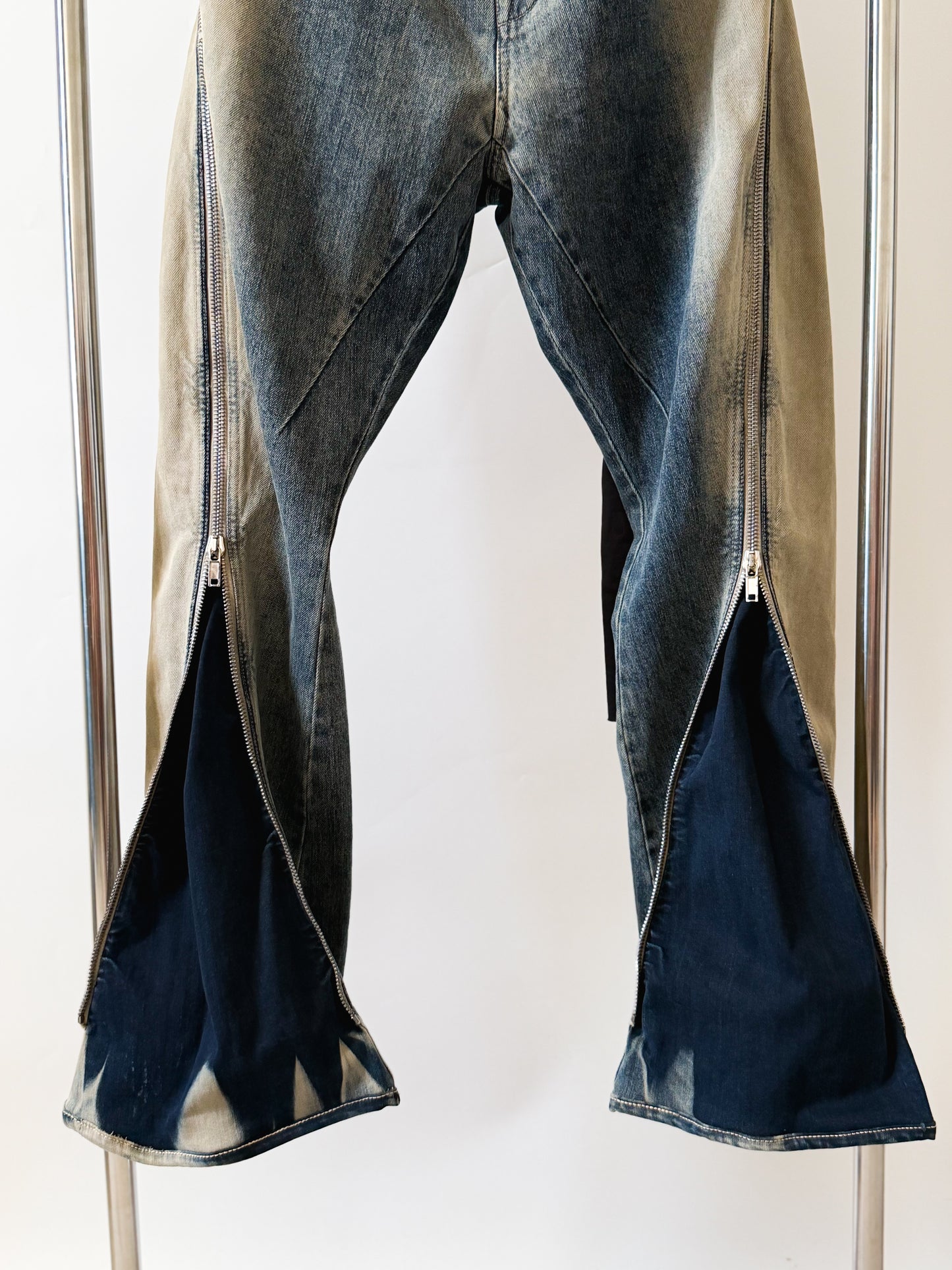 Rick Owens SS23 EDFU ‘Pearl Degrade’ Bolan Banana Cut Denim 🌏🌊💦❄️🧊