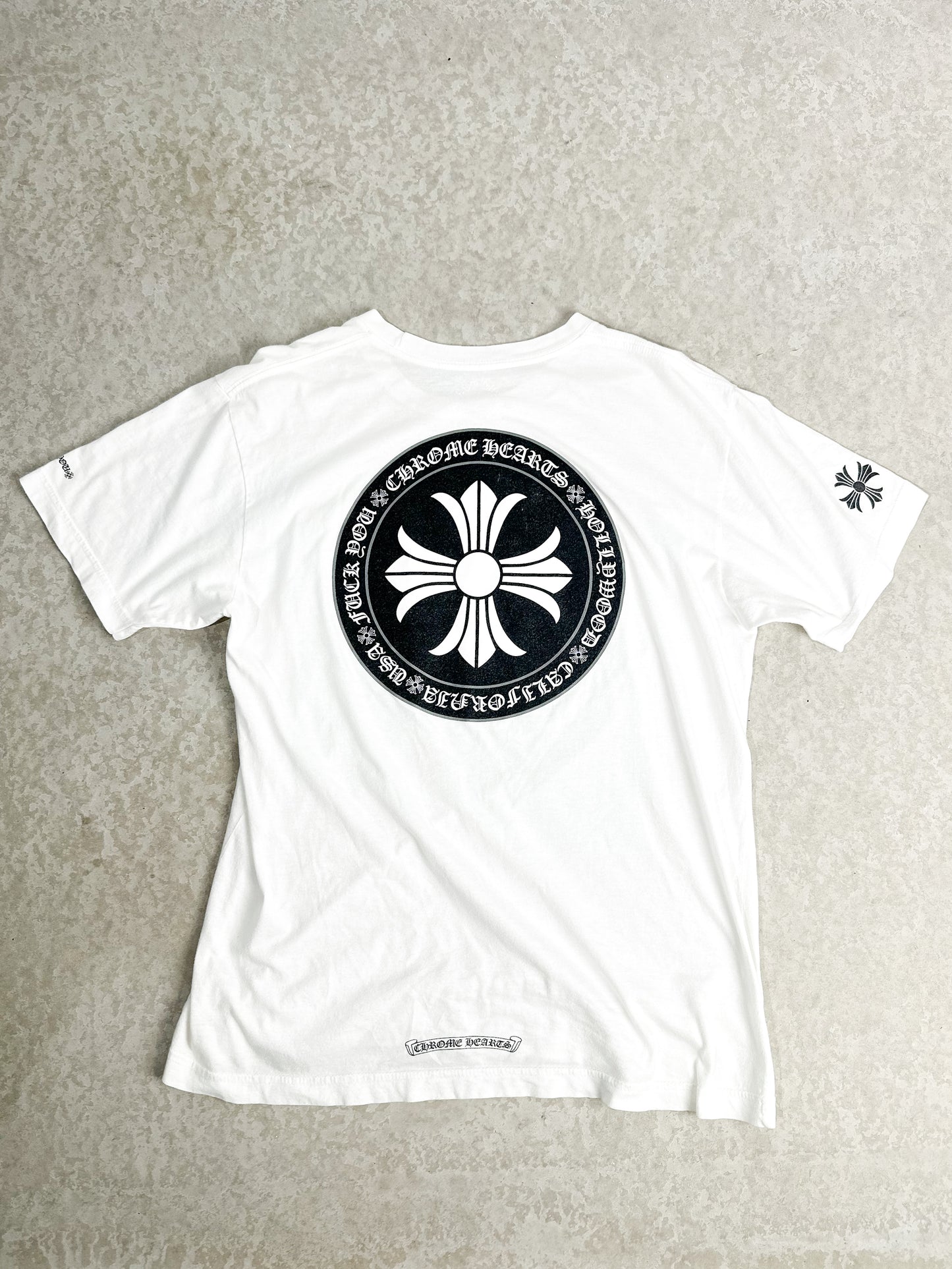 Chrome Hearts Big Cross "FCK YOU" Vintage Tee ⚔️
