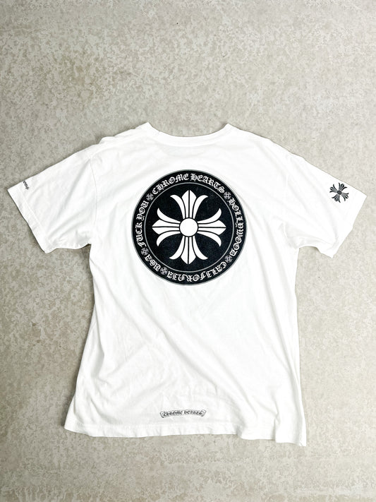 Chrome Hearts Big Cross "FCK YOU" Vintage Tee ⚔️