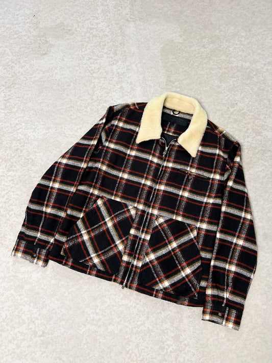 CHROME HEARTS PLAID FLANNEL FUR JACKET