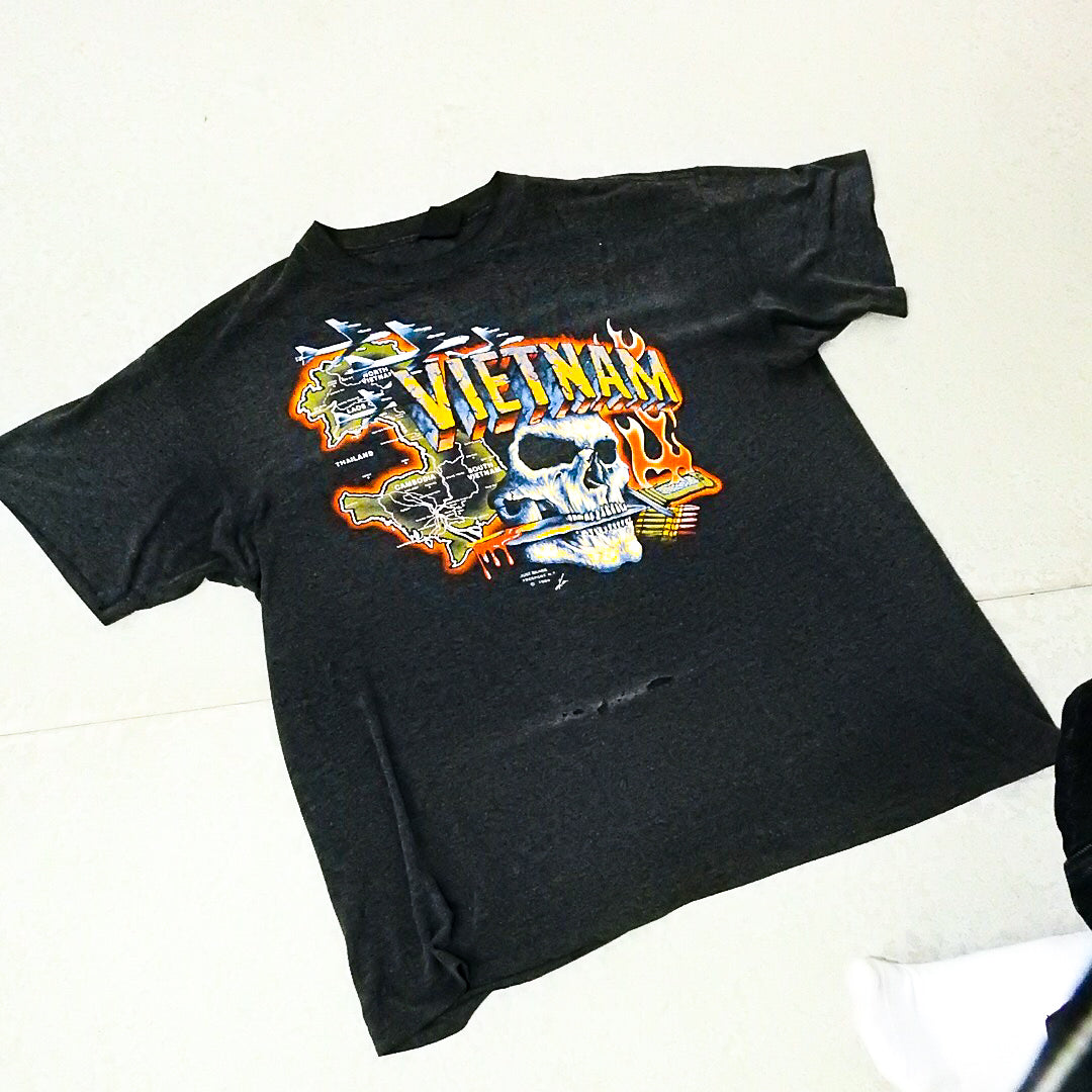 Vintage 1989 Harley Davidson "Vietnam Veteran" Tee 💀
