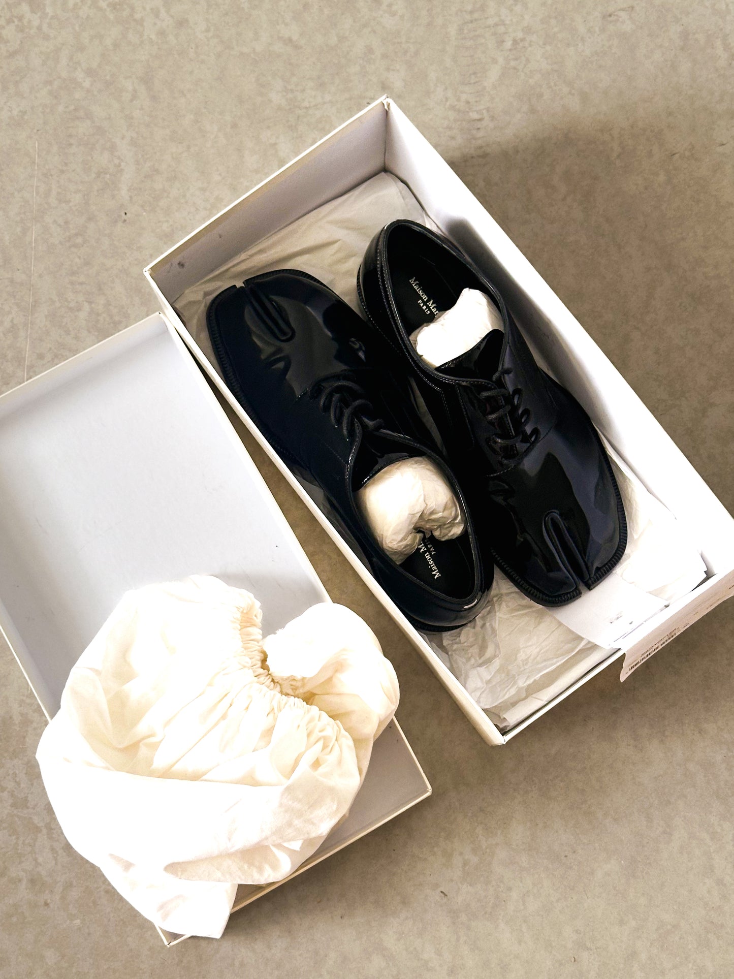 MAISON MARGIELA Patent Leather Tabi Derbies