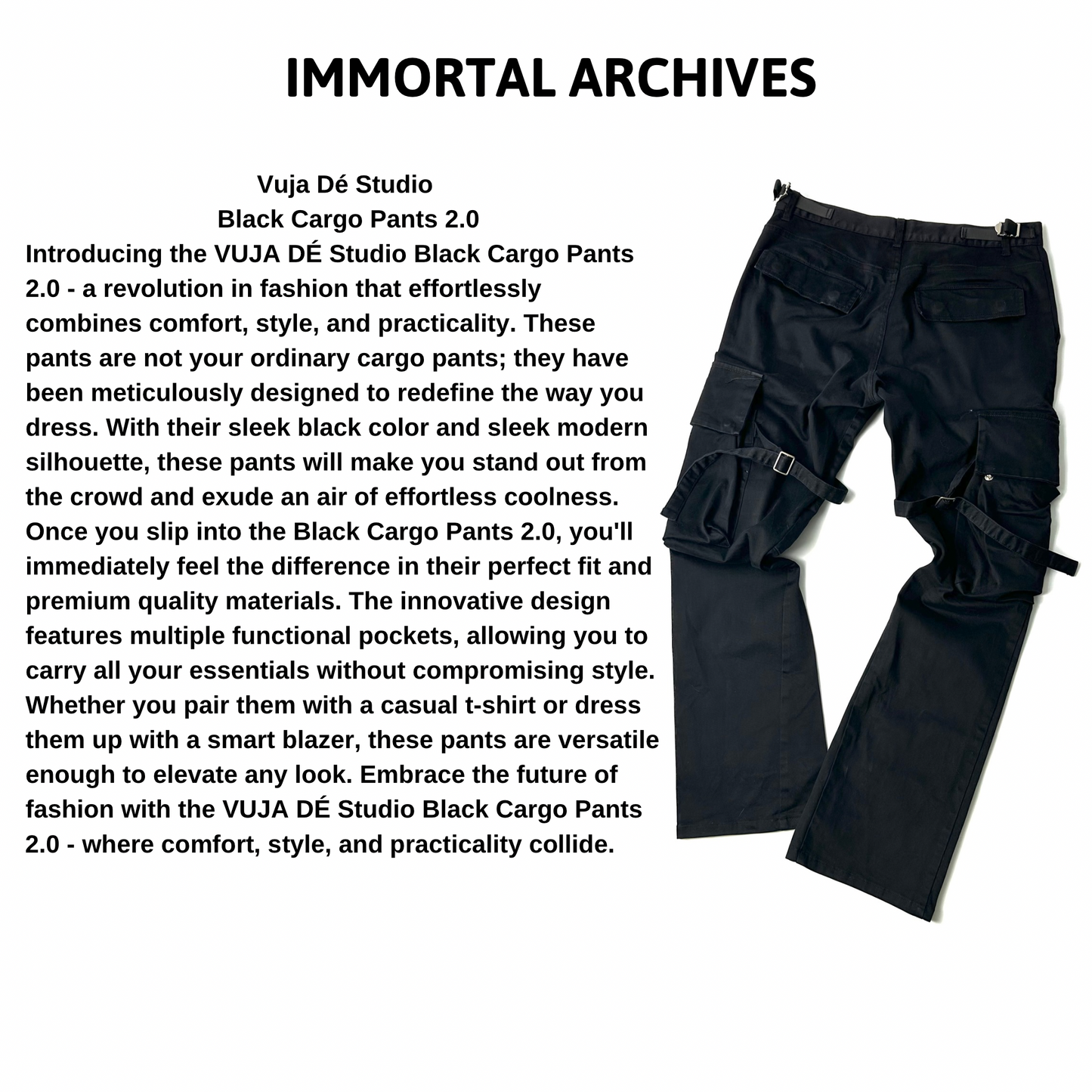 Vuja De Studio 003/Black Cargo Pants 2.0