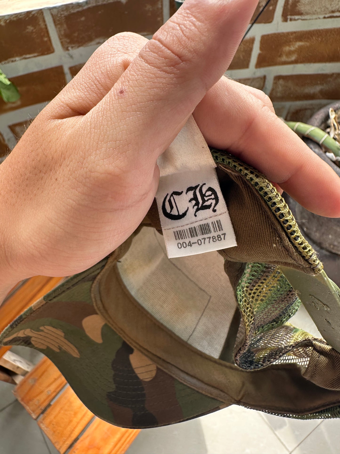 VINTAGE 90S CHROME HEARTS *FCK* CAMO TRUCKER HAT