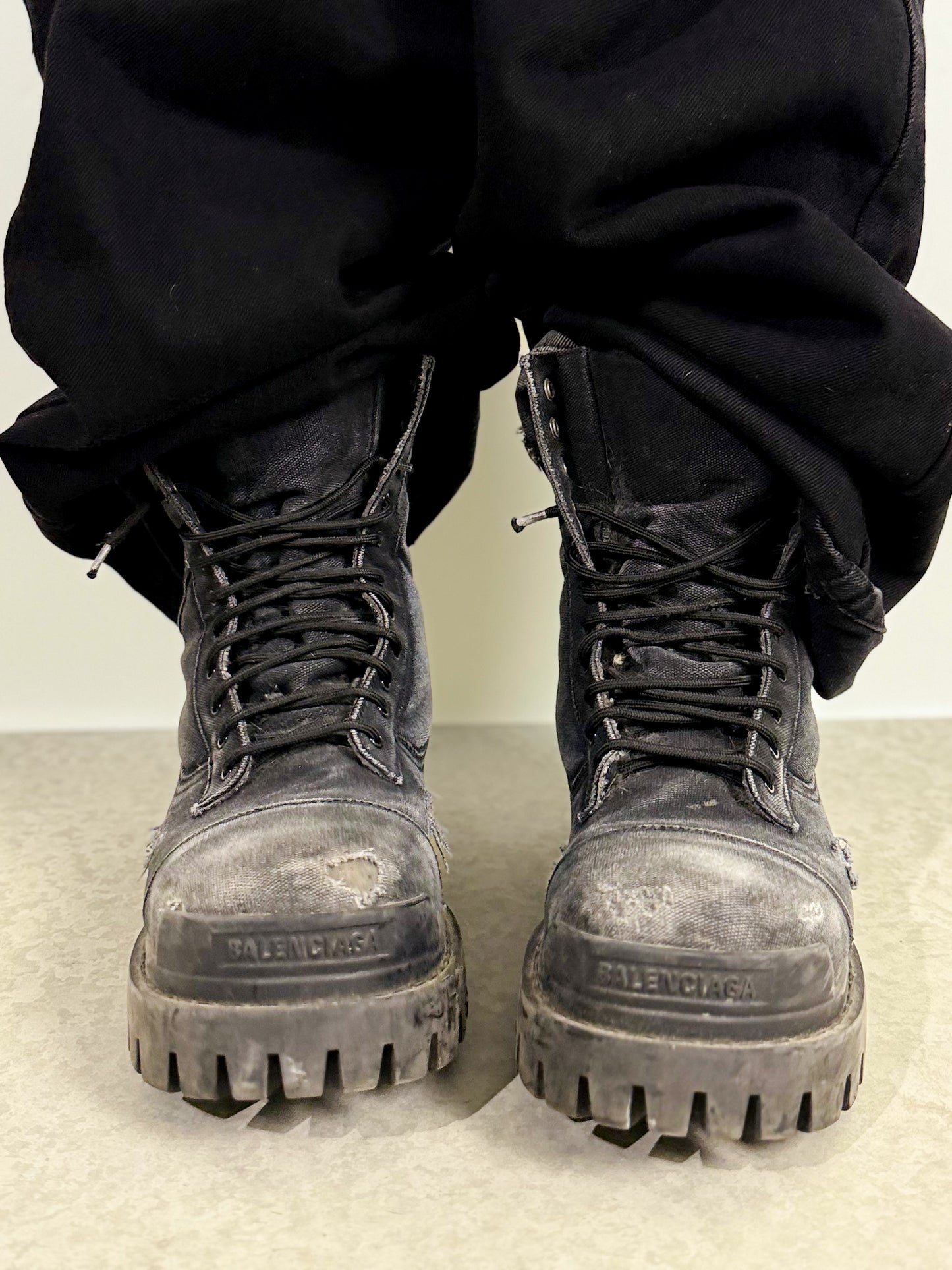 BALENCIAGA STRIKE COMBAT BOOTS