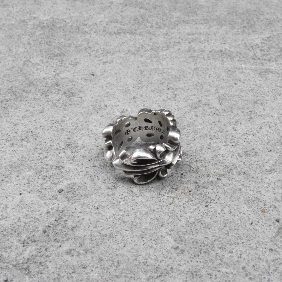 CHROME HEARTS DOUBLE FLORAL RING