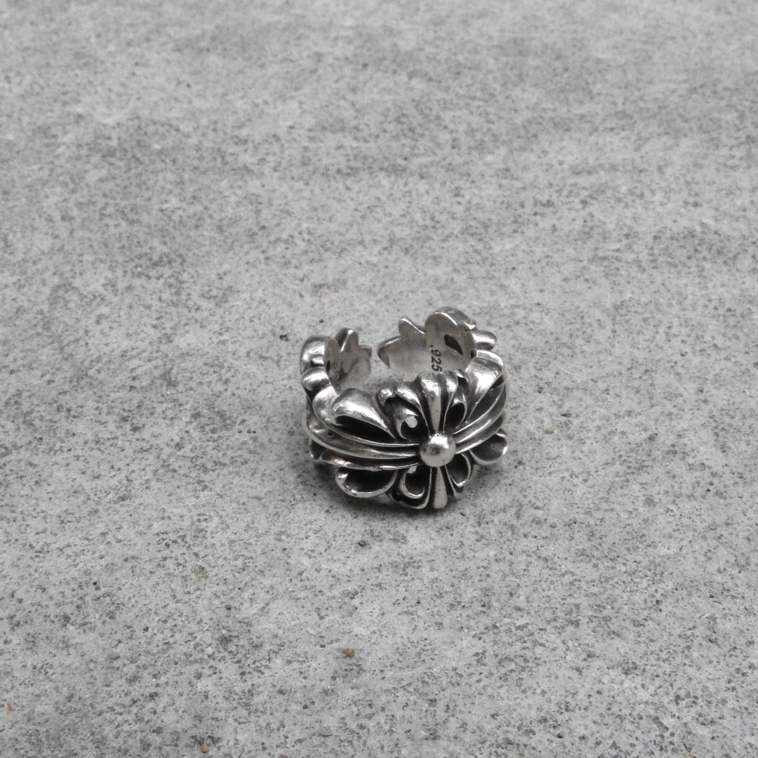 CHROME HEARTS DOUBLE FLORAL RING