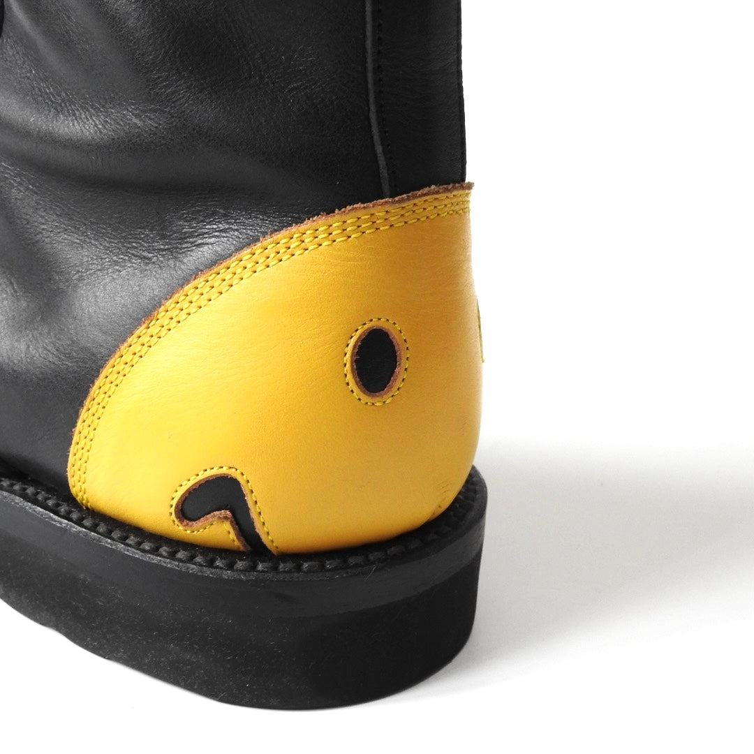 KAPITAL SMILEY HEEL LEATHER BOOTS