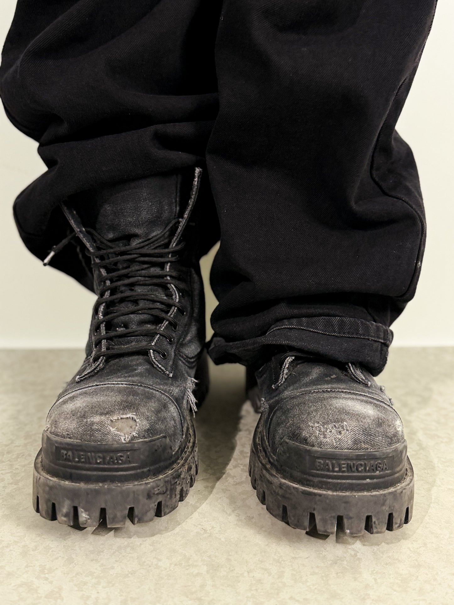 BALENCIAGA STRIKE COMBAT BOOTS