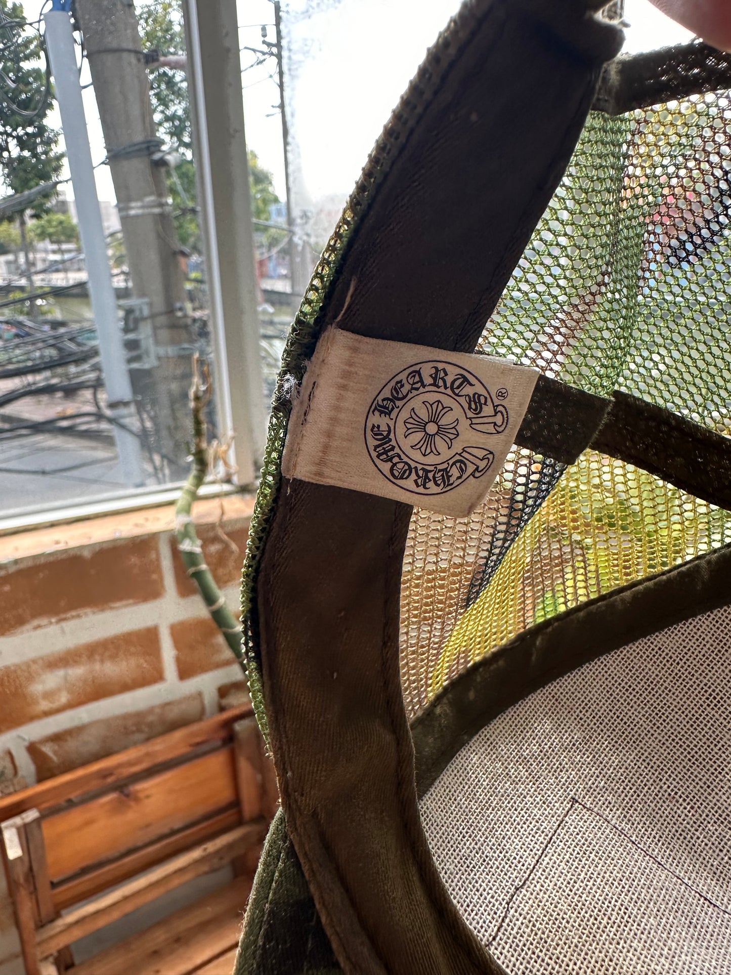 VINTAGE 90S CHROME HEARTS *FCK* CAMO TRUCKER HAT