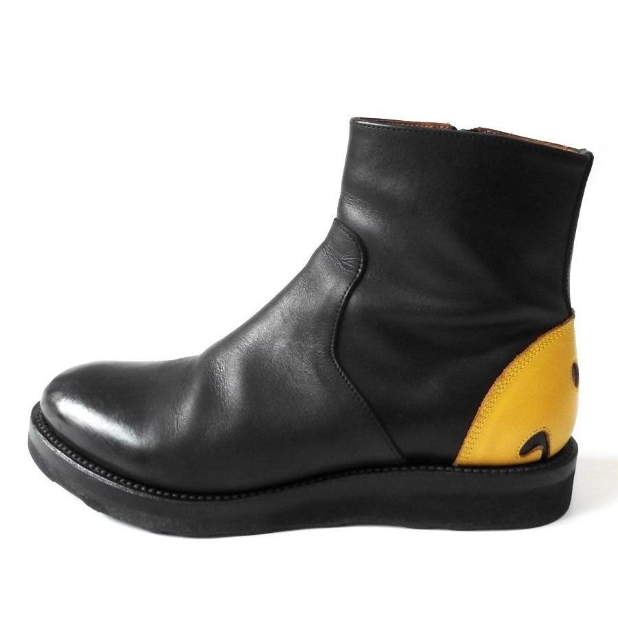 KAPITAL SMILEY HEEL LEATHER BOOTS
