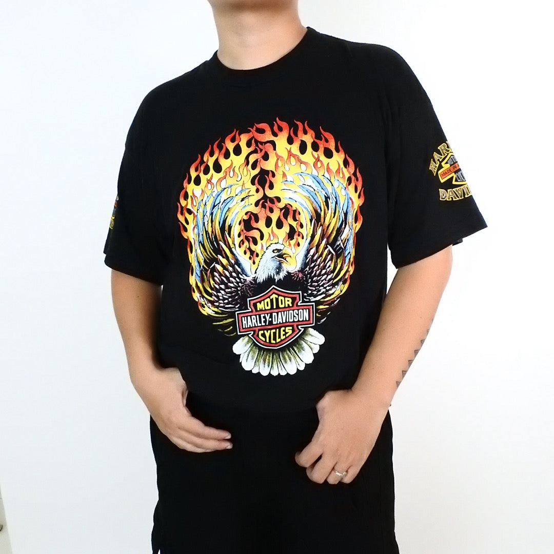 90s Vintage Harley Davidson Fire Phoenix
