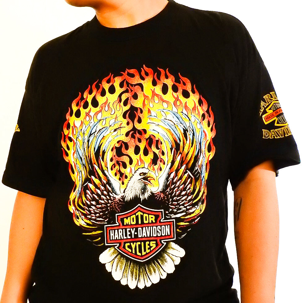 90s Vintage Harley Davidson Fire Phoenix