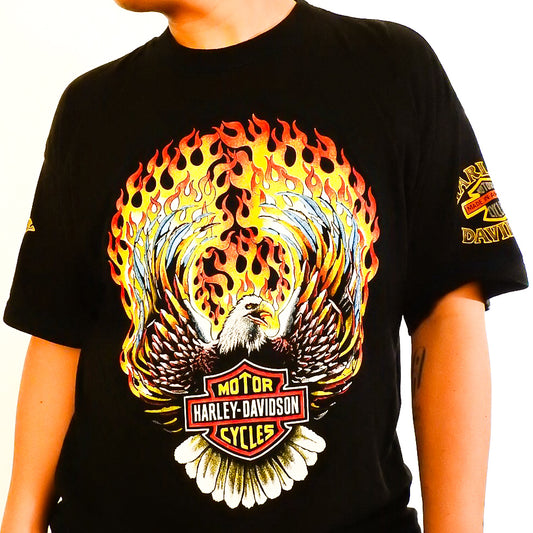 90s Vintage Harley Davidson Fire Phoenix