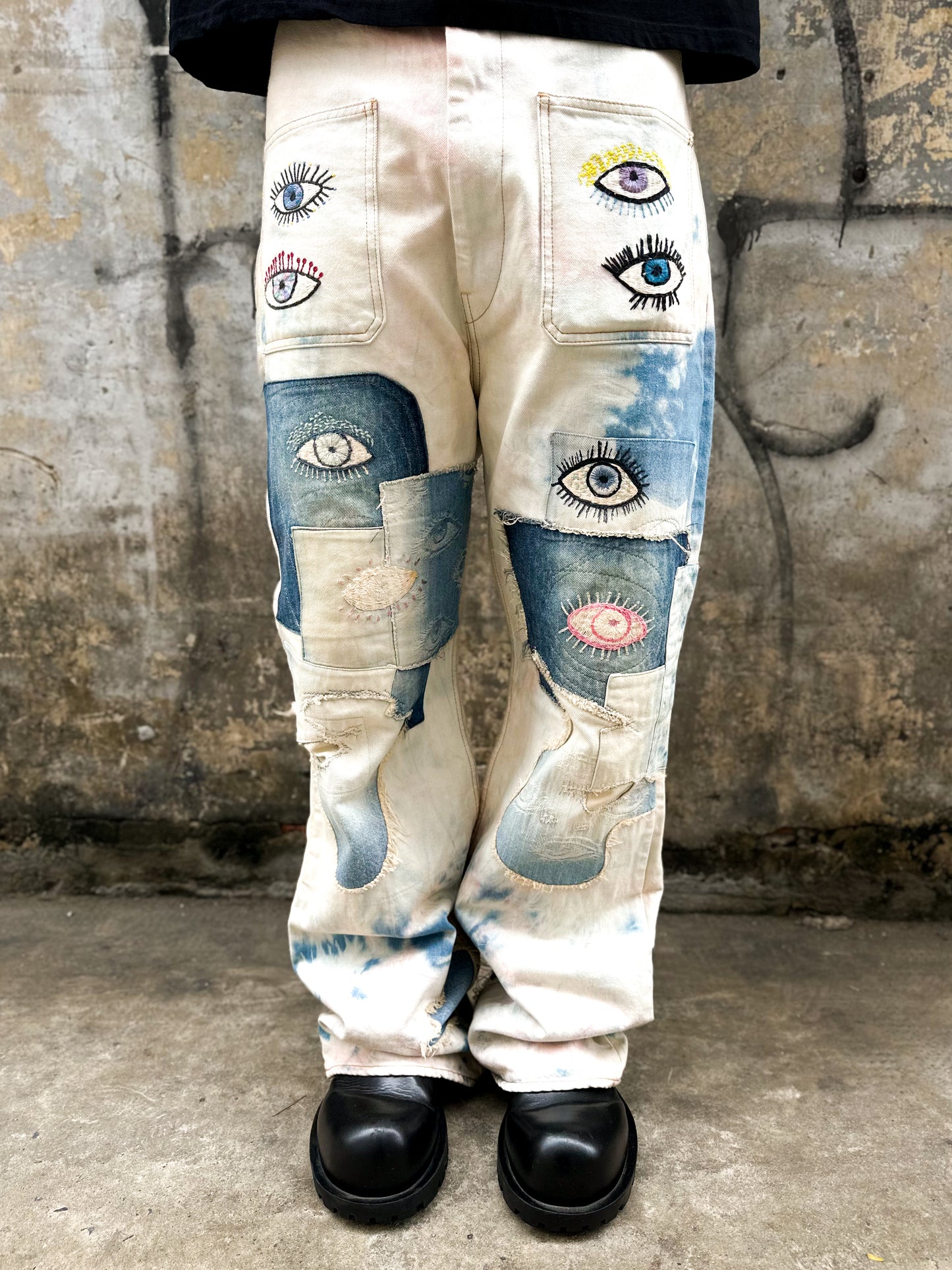 KAPITAL KOUNTRY 14oz "Crazy Dixie" Tie-Dye Flare Pants