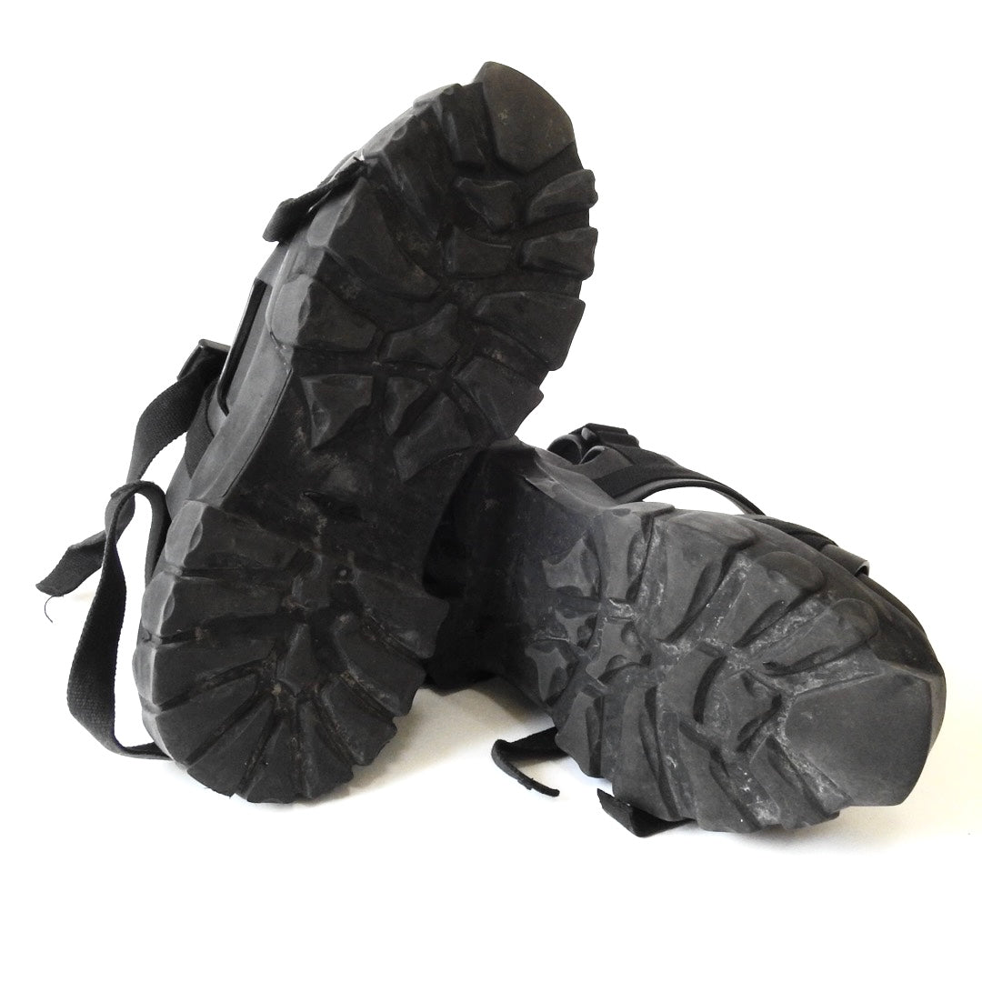 RICK OWENS TRACTOR PLATFORM LEATHER SANDALS