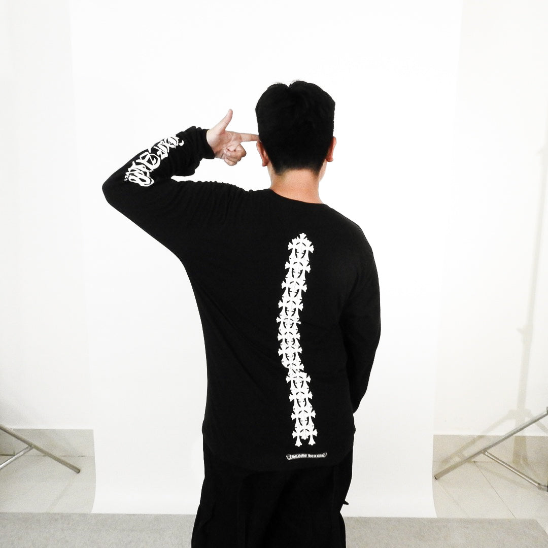 Chrome Hearts Cemetery Cross Tire Track Longsleeve