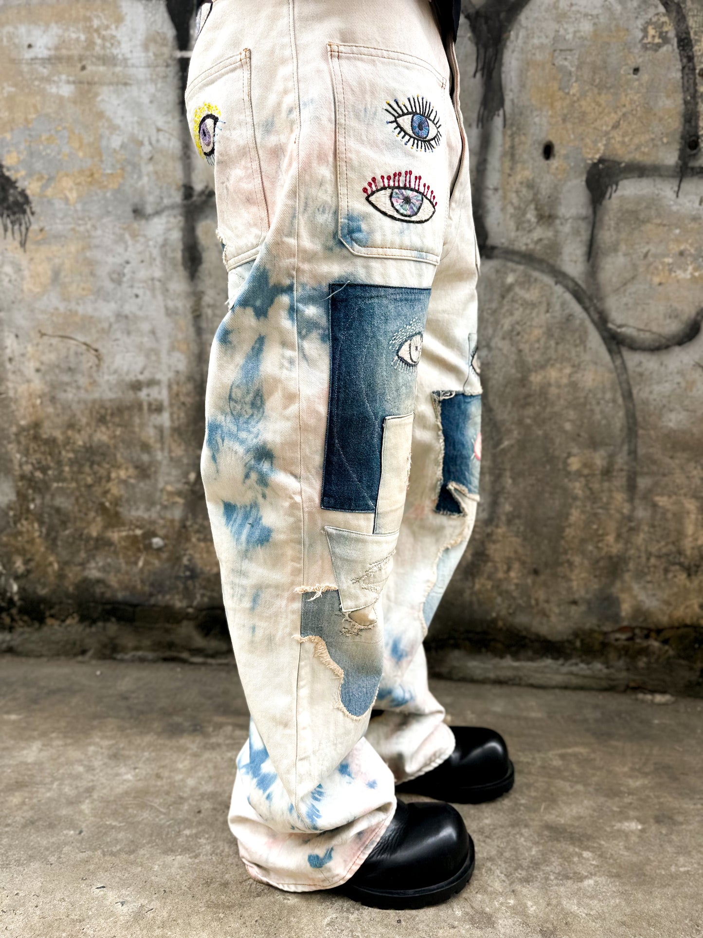 KAPITAL KOUNTRY 14oz "Crazy Dixie" Tie-Dye Flare Pants