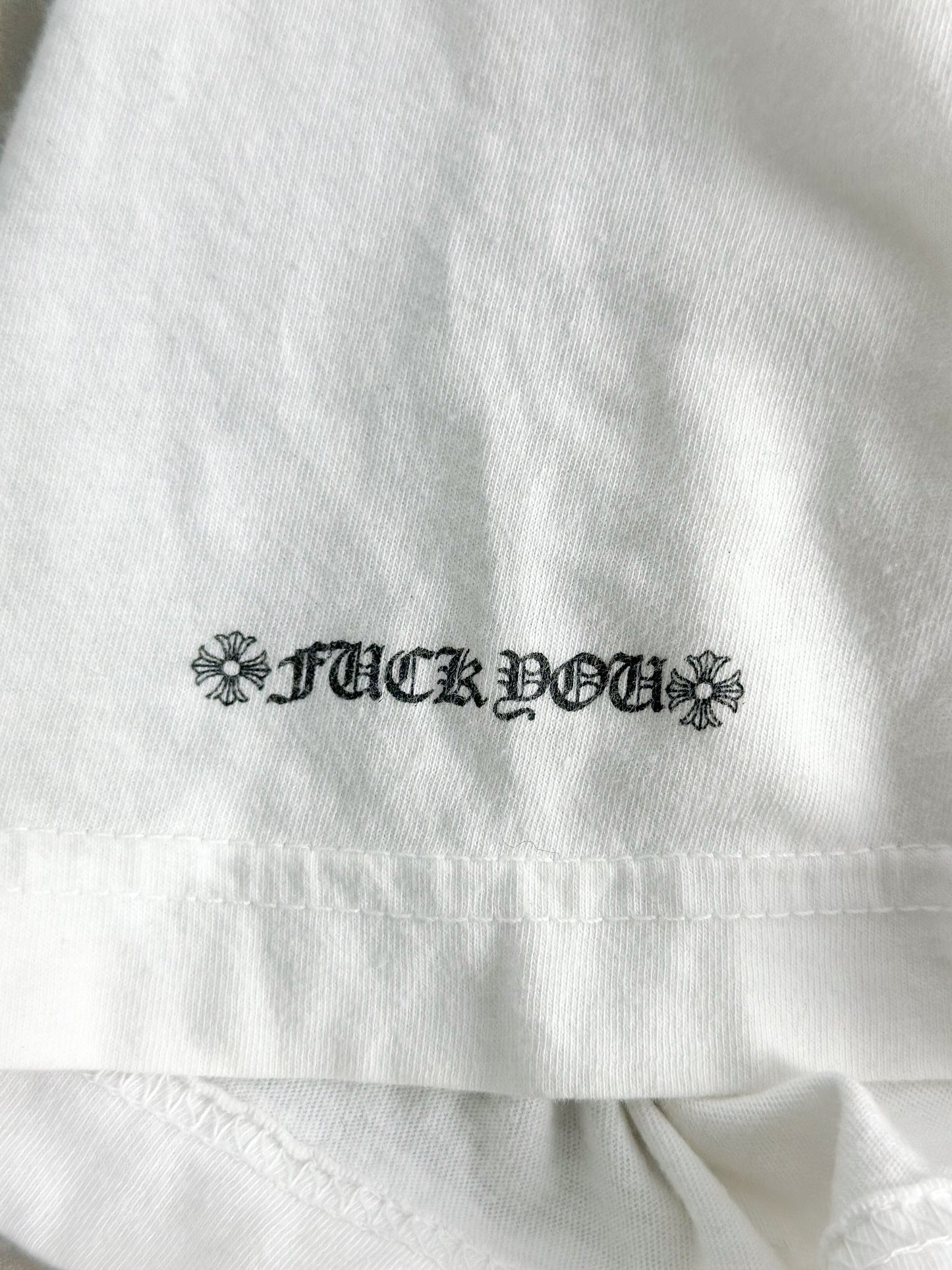 Chrome Hearts Big Cross "FCK YOU" Vintage Tee ⚔️