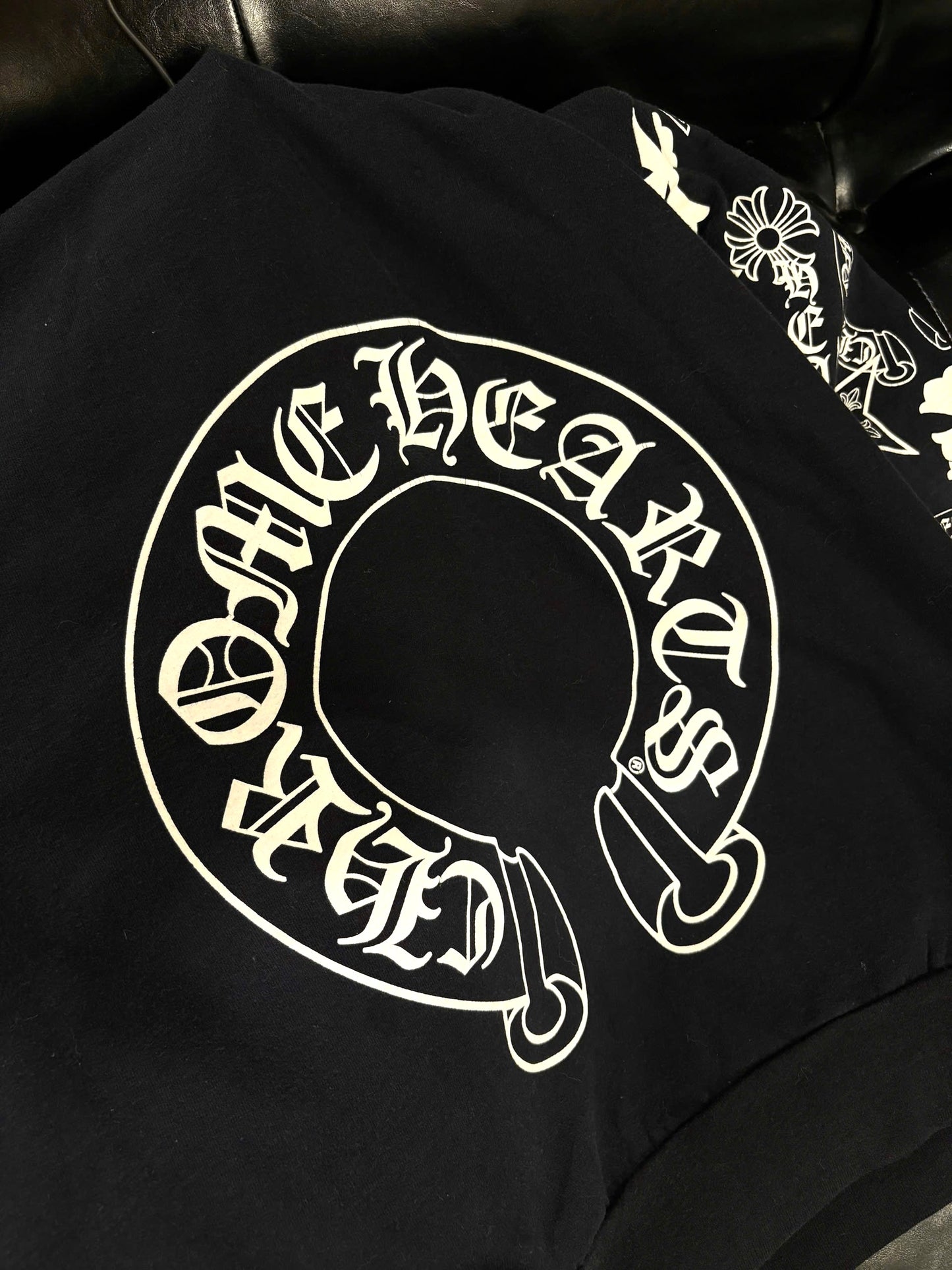 CHROME HEARTS HORSHOES MULTILOGO SLEEVE HOODIE