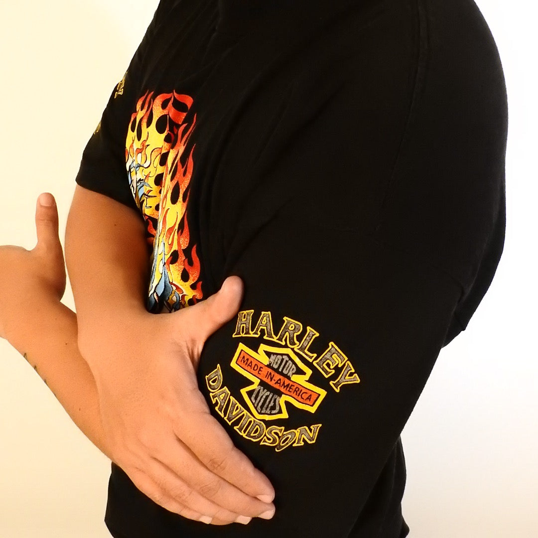 90s Vintage Harley Davidson Fire Phoenix