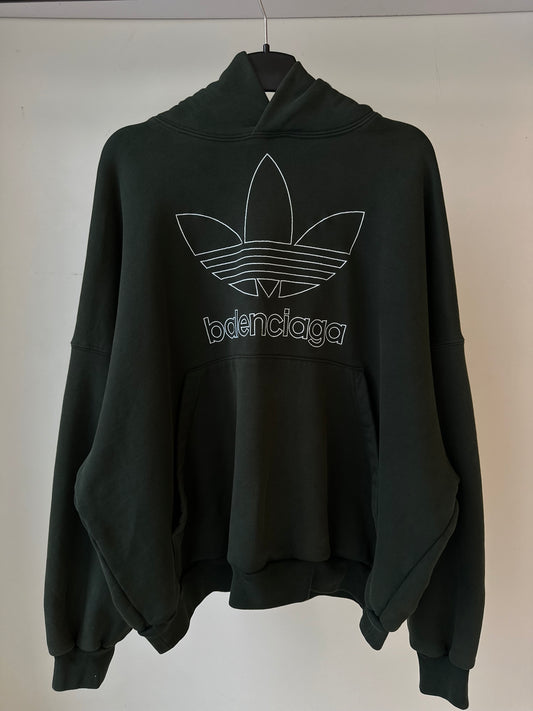 Balenciaga x Adidas Trefoil Hoodie – Dark Green