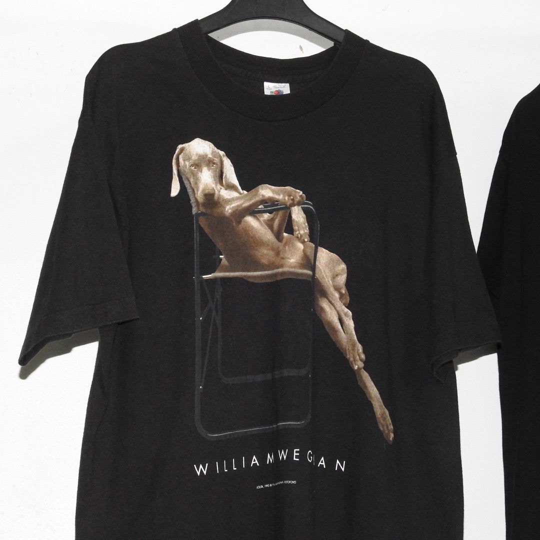 William Wegman — “Dog on Chair” Tee 90s Vintage