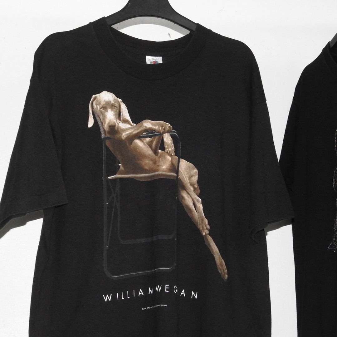 William Wegman — “Dog on Chair” Tee 90s Vintage